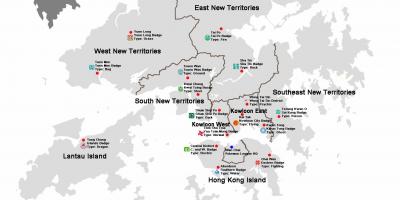 Карта Хонг конга подручја