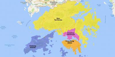 Карта дистрикта Хонг конг