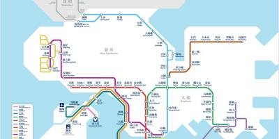 Хонг конг карта метро у хонг Конгу