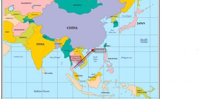 Хонг конг на мапи Азије