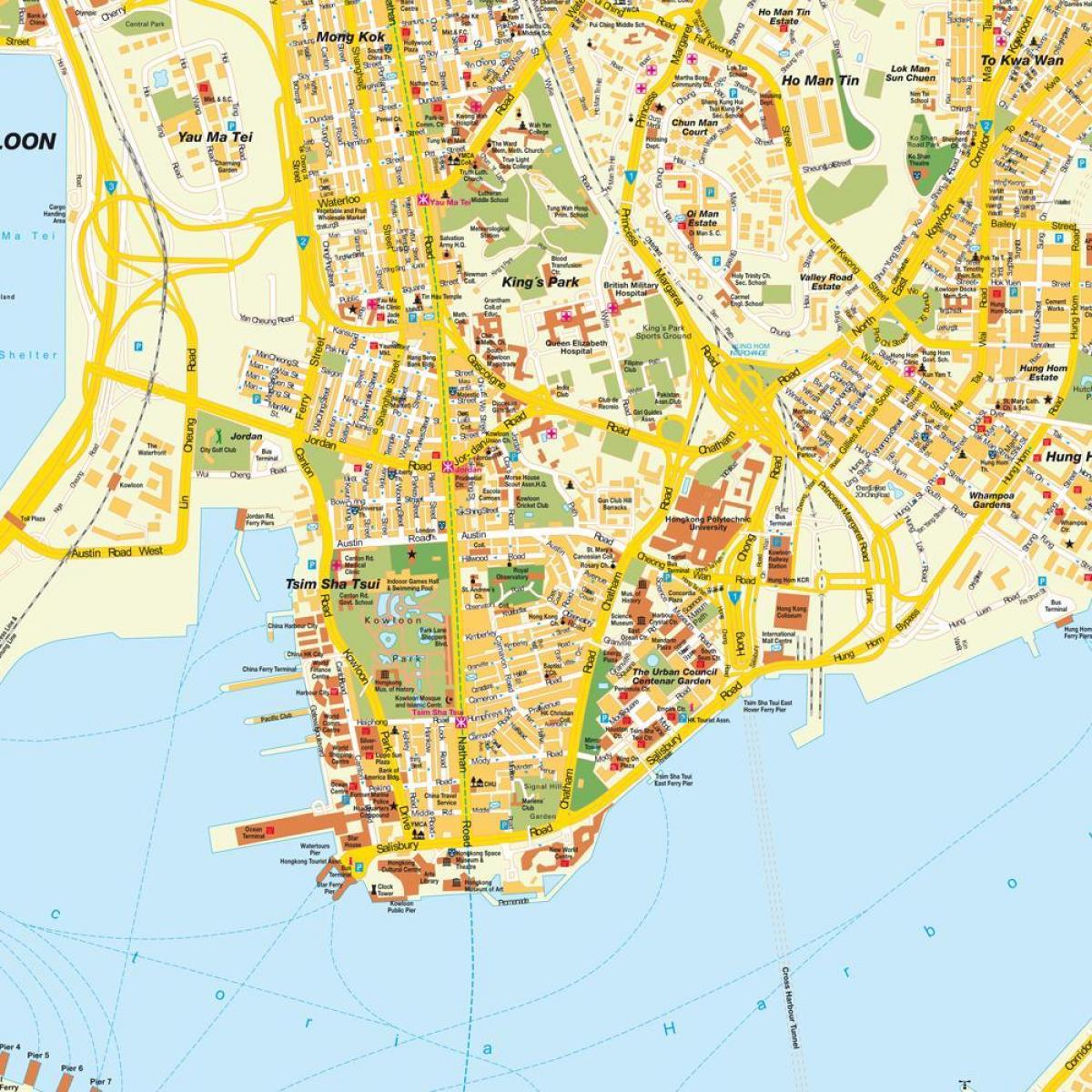 карта Коулун Хонг конг