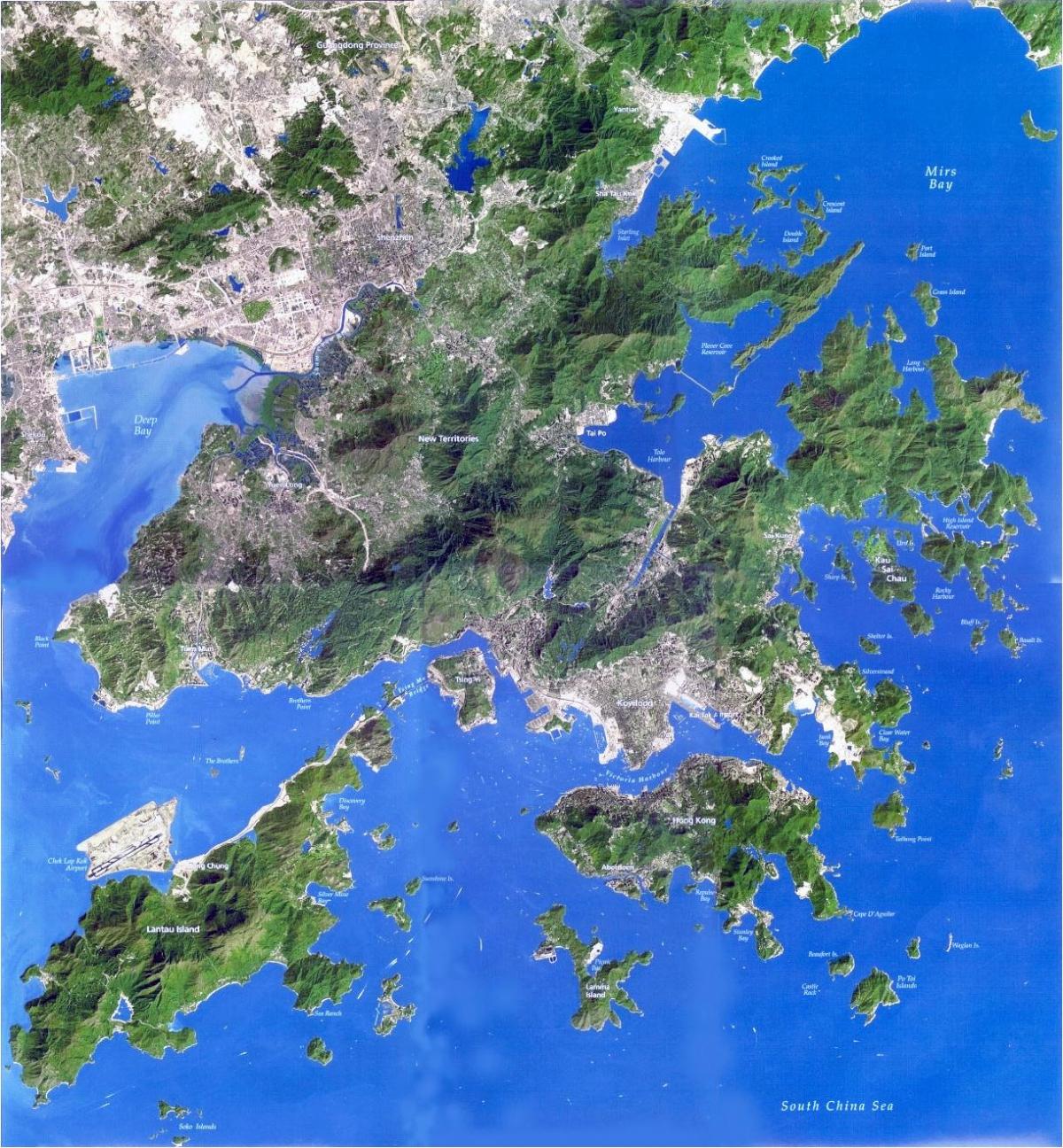 сателитска карта хонг Конгу