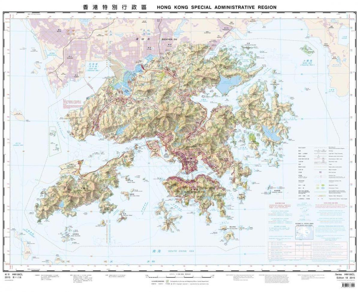 топографска карта у хонг Конгу
