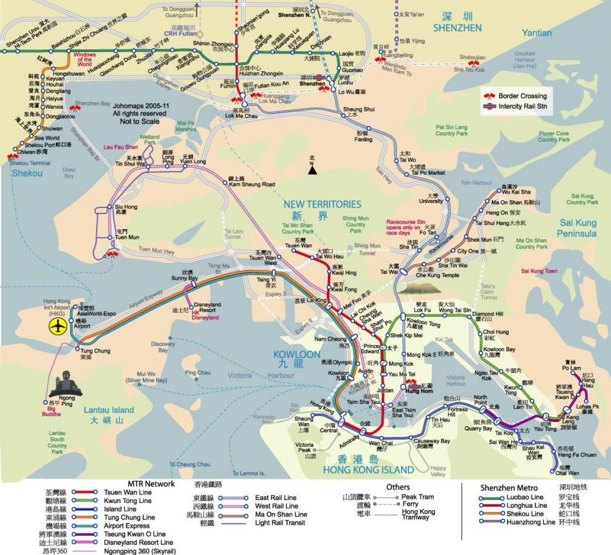 карта Хонг конга транзит