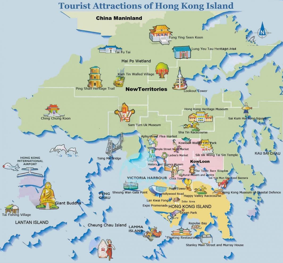 Турнеја у хонг Конгу мапи