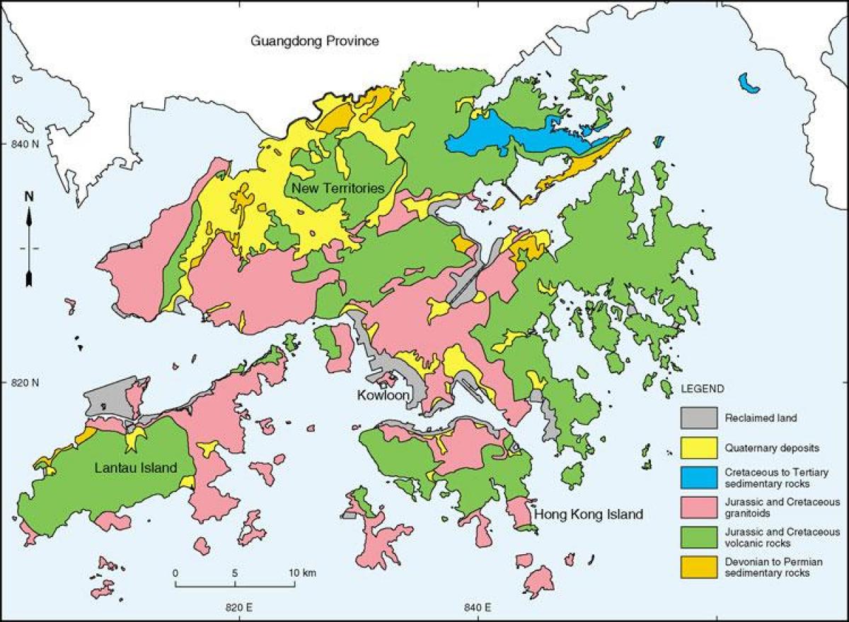 Геолошка карта хонг Конгу