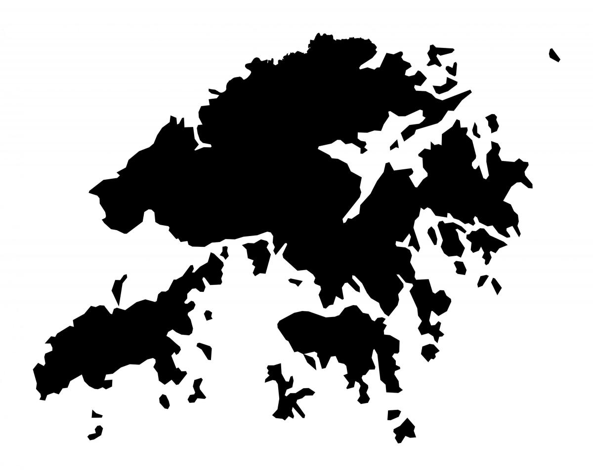 карта Хонг конга вектор