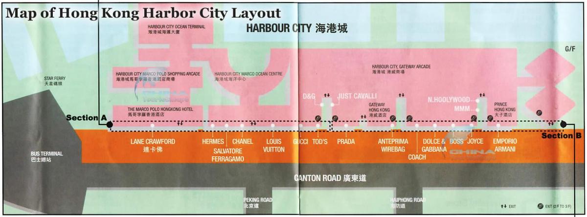 карта луке града хонг Конгу