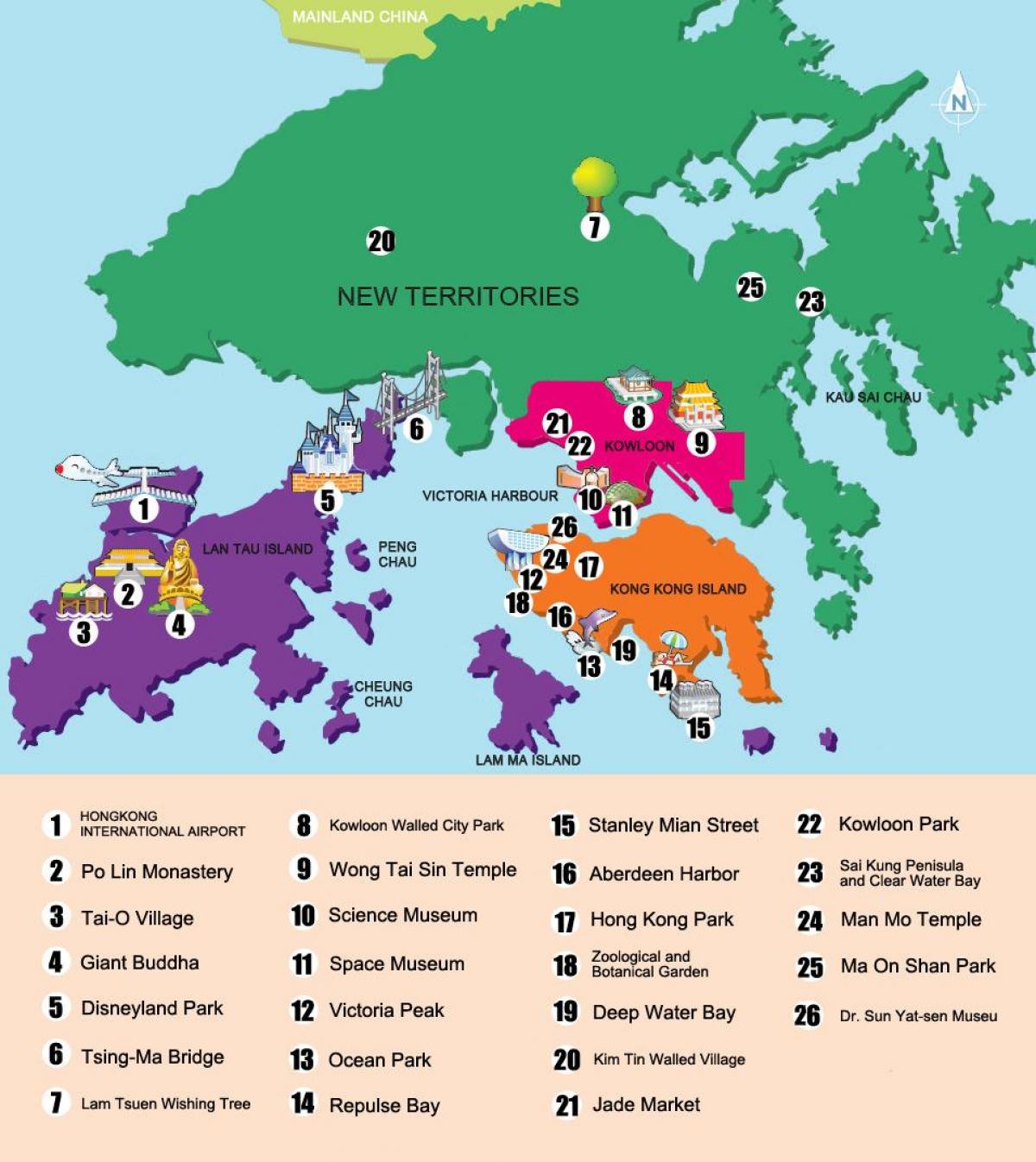 карта нове територије у хонг Конгу