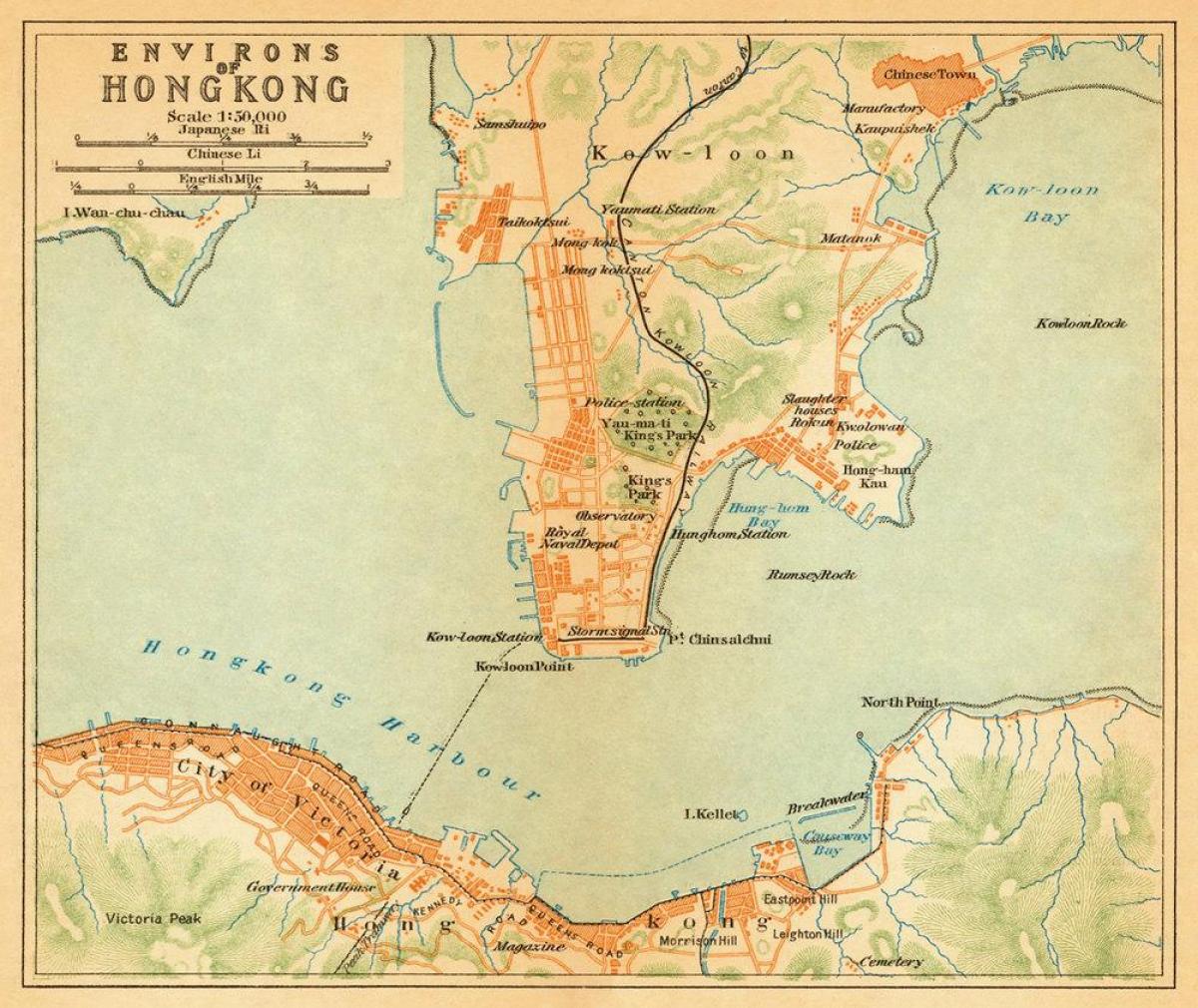 стара карта хонг Конгу